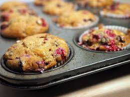 A picture of strawberry oat muffins